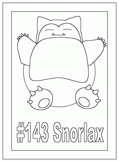 Bpostersnorlax Coloring Page