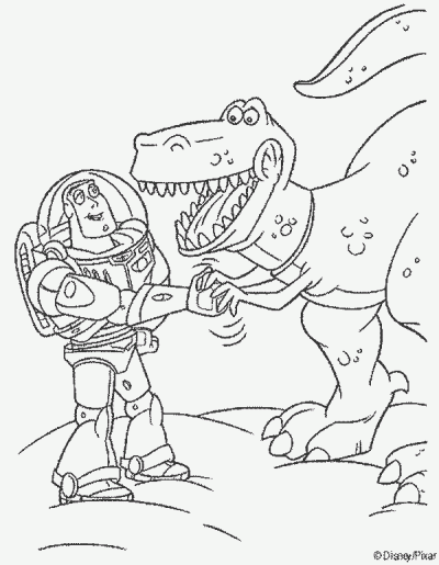 Buzzrex Coloring Page