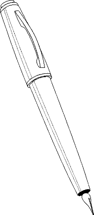 Calligraphy Pen Coloring Page