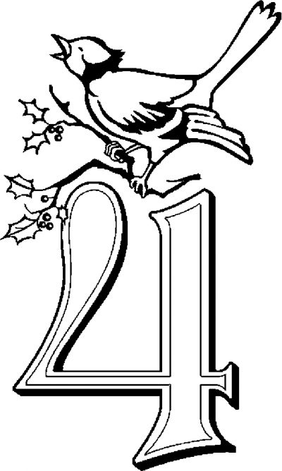 Calling Birds Coloring Page