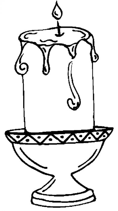 Candle Coloring Page