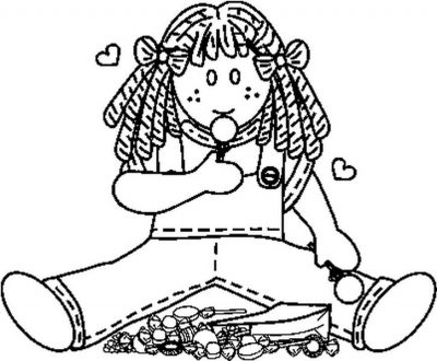 Candygirlbw Coloring Page