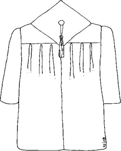Cap And Gown Coloring Page