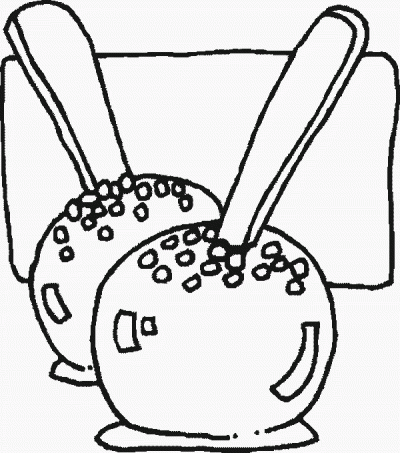 Caramel Apple Coloring Page