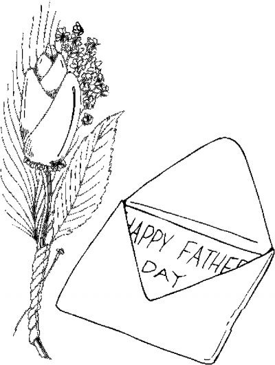 Card &amp; Flower Coloring Page