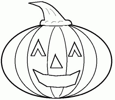 Carved Pumpkin Coloring Page