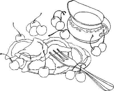 Cherry Turnovers Coloring Page
