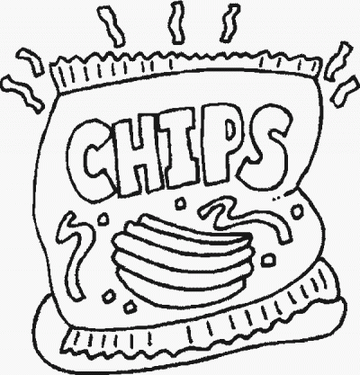 Chips Coloring Page