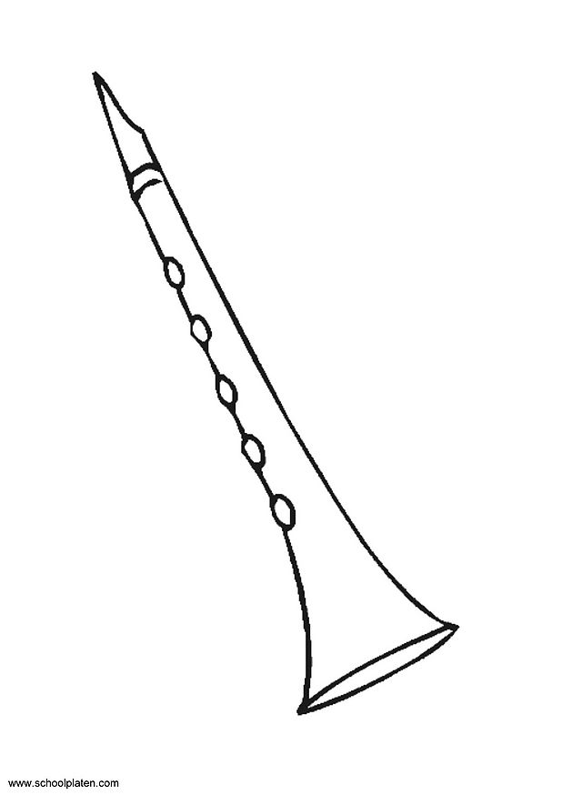 Clarinet Coloring Page