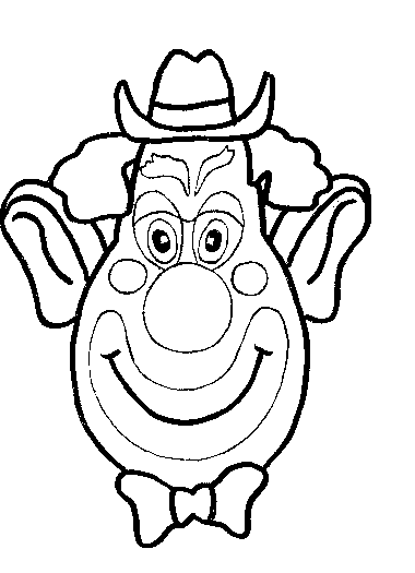 Clownface Coloring Page