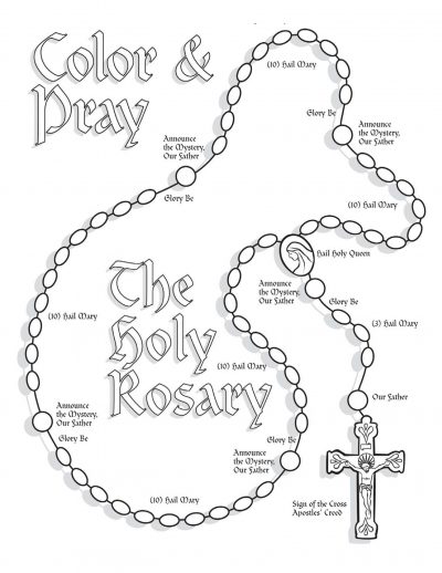 Coloring Rosary Coloring Page