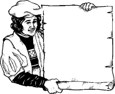 Columbus With Scroll Coloring Page