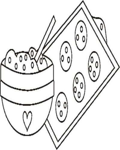 Cookiemixsheetbw Coloring Page