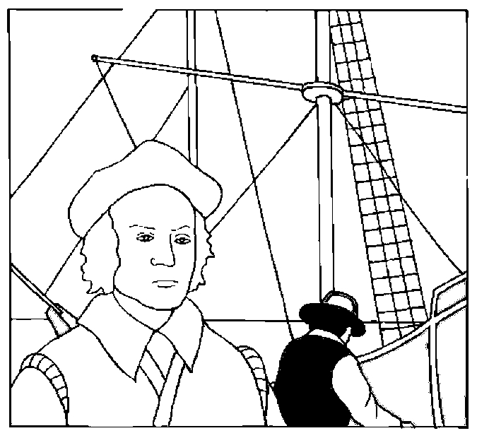 Cristopher Columbus Coloring Page