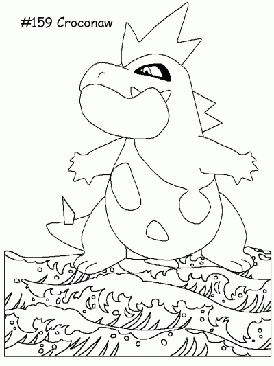 Croconaw Coloring Page