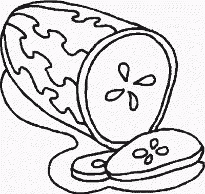 Cucumber Coloring Page