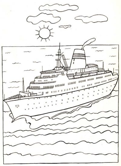 Dampfer Coloring Page