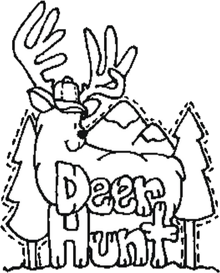 Deer Hunt Coloring Page