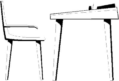 Desk &amp; Chair Coloring Page