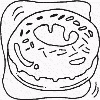 Doughnut Coloring Page