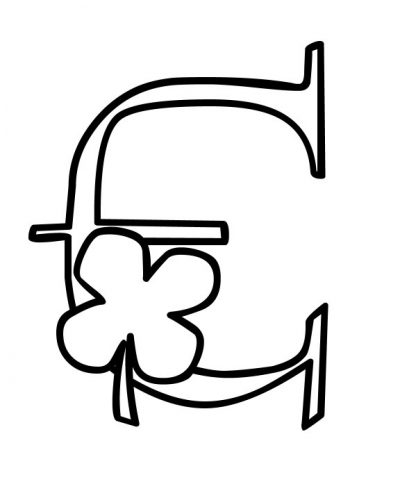 E Coloring Page