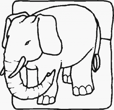 Elephanr Coloring Page
