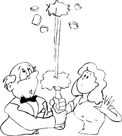 Exploding Cork Newyearstoast Coloring Page