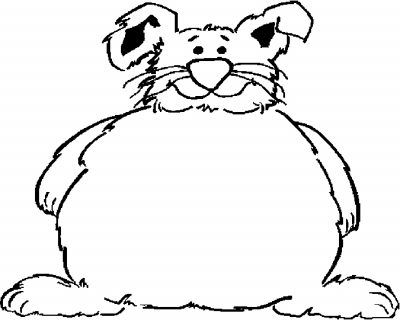 Fat Bunny Frame Coloring Page
