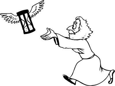 Father Time Running Newyearsfathertime Coloring Page