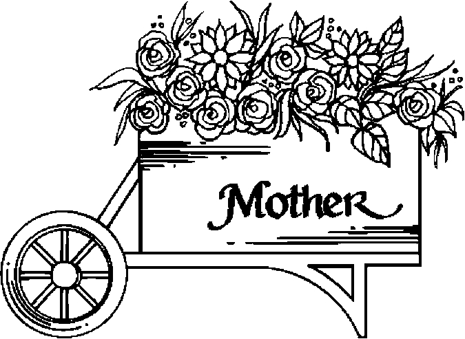 Flower Cart Coloring Page