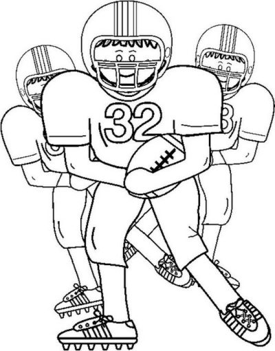 Footballplayersbw Coloring Page