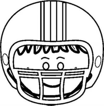 Footbhelmetfacebw Coloring Page