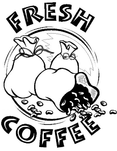 Fresh Coffee Coloring Page