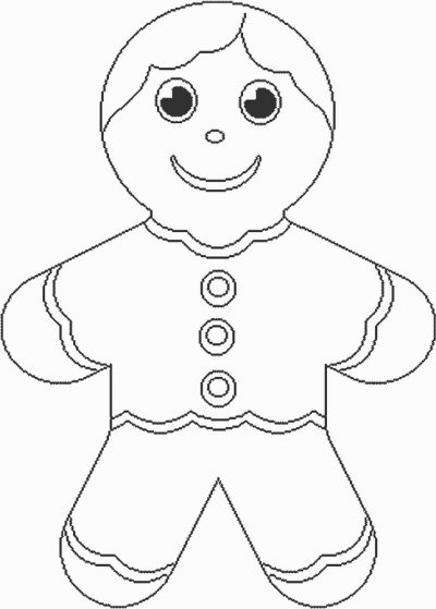 Gbman Christmas Coloring Page