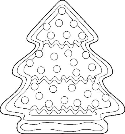 Ginger Bread Tree Coloring Page