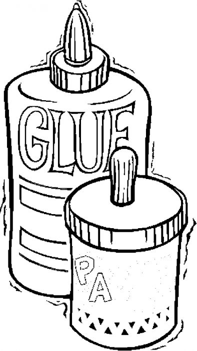 Glue &amp; Paste Coloring Page