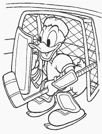 Goalie Coloring Page