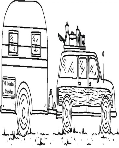 Going Camping Coloring Page