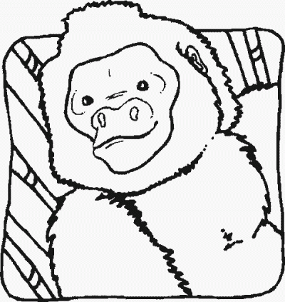 Gorillar Coloring Page