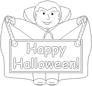 Happy Halloween Coloring Page