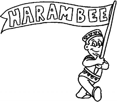 Harambee Coloring Page