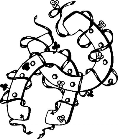 Horseshoes Coloring Page