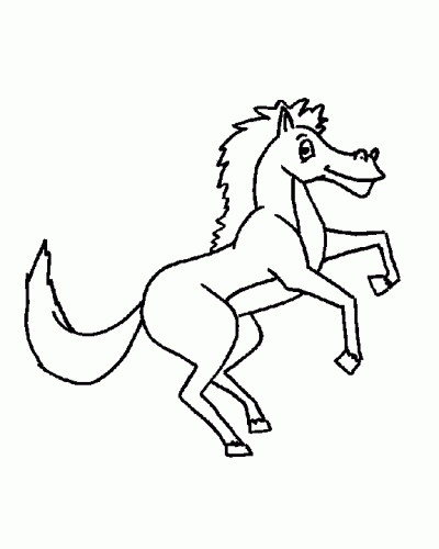 Horse(standing) Coloring Page
