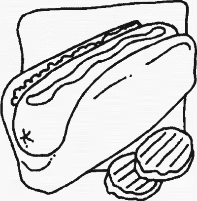 Hotdog Coloring Page