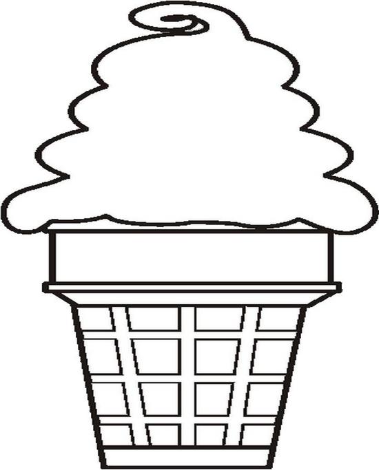 Icecreamconebw Coloring Page
