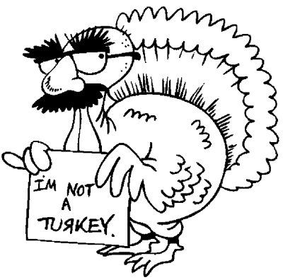 I&#8217;m Not A Turkey Coloring Page