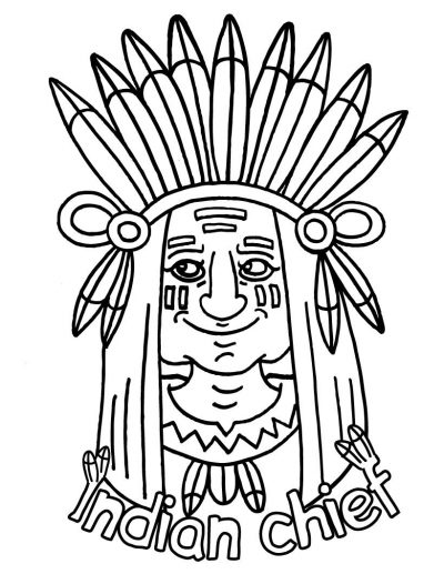 Indian Coloring Page