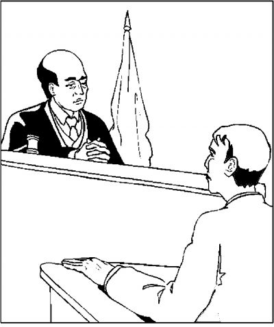 Judge &amp; Witness Coloring Page