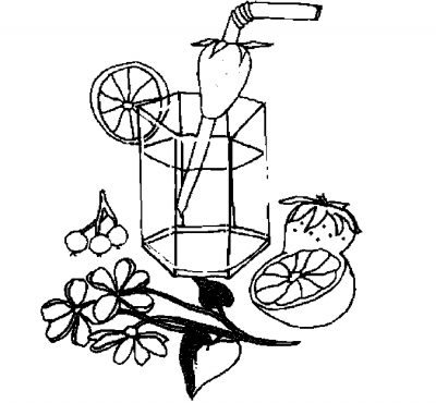 Juice Cocktail Coloring Page