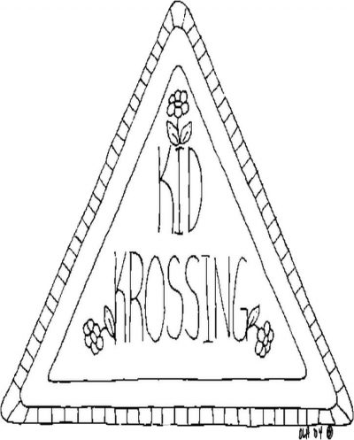 Kid Krossing Coloring Page